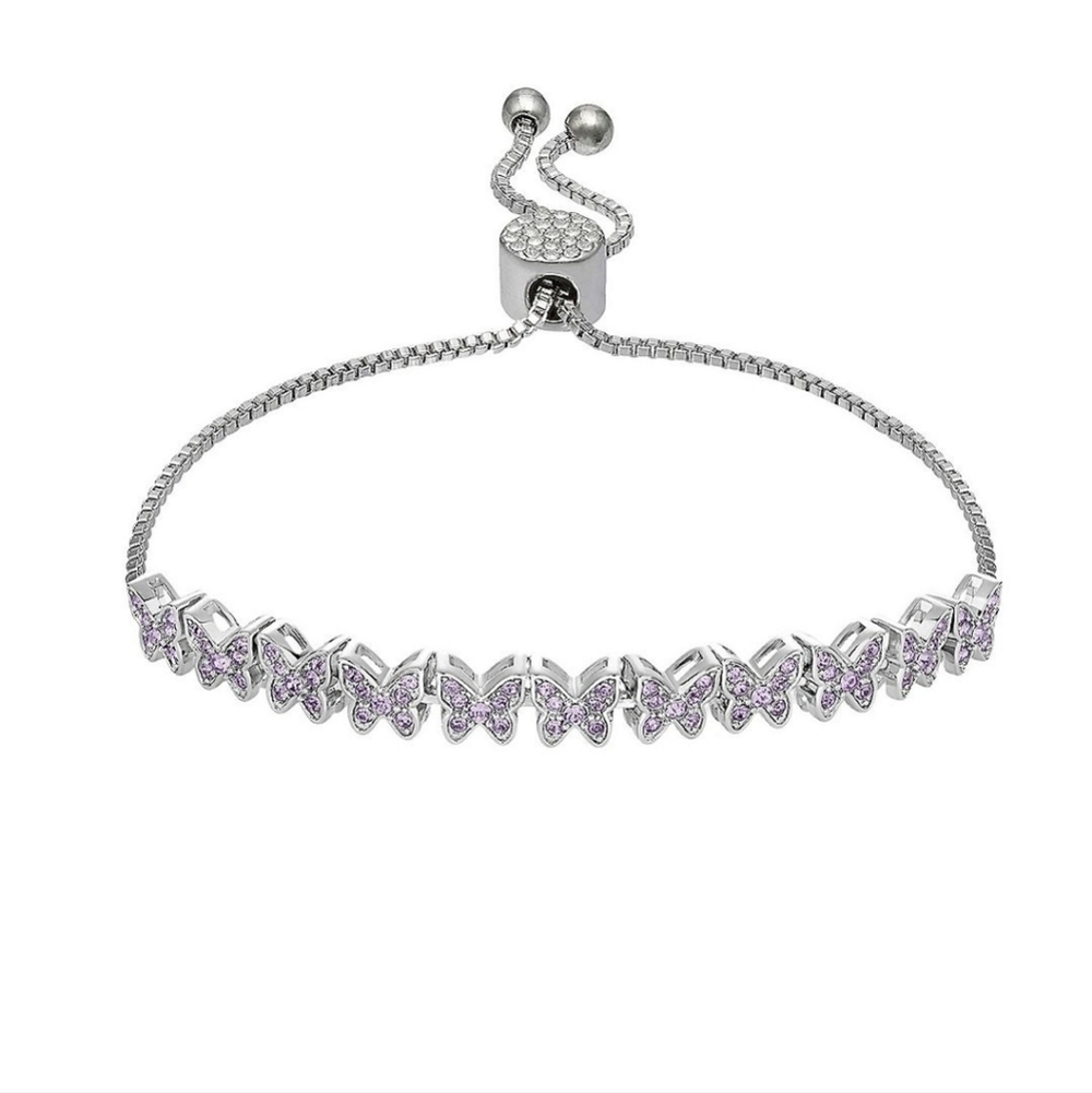 2 FOR $50 Brilliance crystal butterflies adjustable braclet